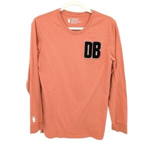 Dutch Brothers Unisex Medium Orange Patches DB Embroidered Long Sleeve Tee